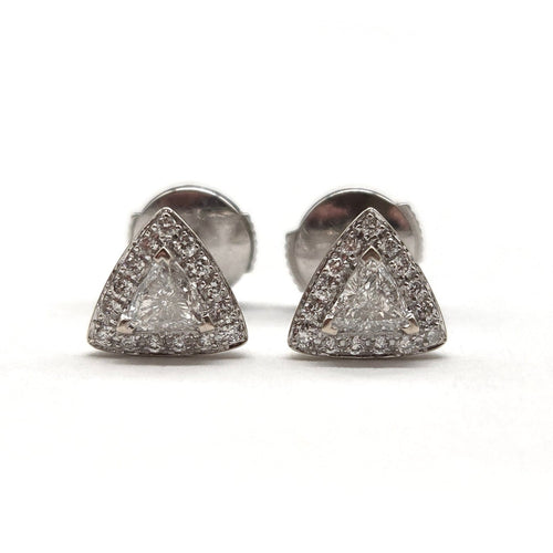 Boucles d'oreilles Boucles d'oreilles en or blanc 18 carats et diamants 58 Facettes BO/260022