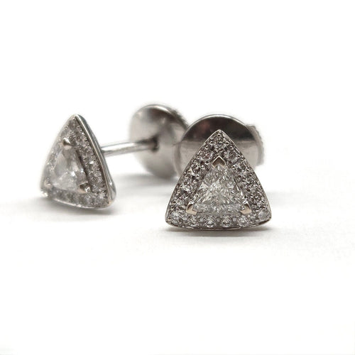 Boucles d'oreilles Boucles d'oreilles en or blanc 18 carats et diamants 58 Facettes BO/260022