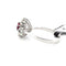 Bague 55 Bague en or blanc 18 kt avec rubis central et diamants 58 Facettes 322/26 C