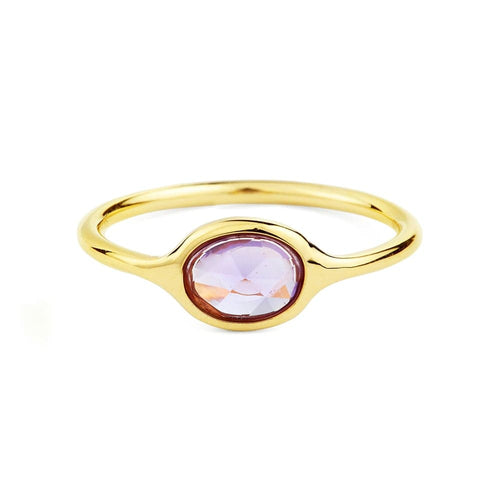 Bague 57 AITCHES - Bague Love More en or 18K saphir rose 0,58 ct 58 Facettes GBR1206YK58