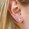 Boucles d'oreilles Boucles d'oreilles en or blanc 18K et diamants 58 Facettes GER1033WG