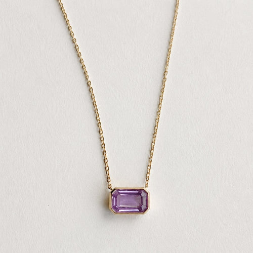 Collier AITCHES - Collier saphir violet en or 18K 58 Facettes GPD1015PU