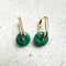 Boucles d'oreilles AITCHES - Boucles d'oreilles Jullie en argent 925 et malachite verte 58 Facettes SER1020YG