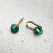 Boucles d'oreilles AITCHES - Boucles d'oreilles Jullie en argent 925 et malachite verte 58 Facettes SER1020YG