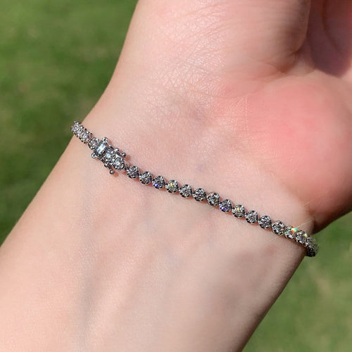 Bracelet AITCHES - Bracelet tennis diamants en or blanc 18K 58 Facettes GBT1330WG