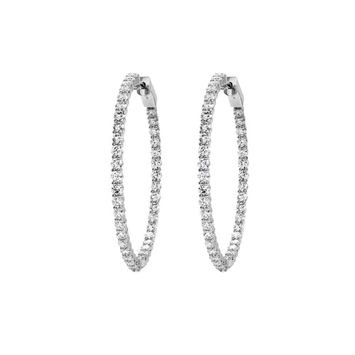 Boucles d'oreilles AITCHES - Boucles d'oreilles créoles Embrace en or blanc 18K et diamants 58 Facettes GER1054WG