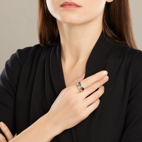 Bague 54 BVLGARI Allegra - Bague en or blanc diamants et pierres fines 58 Facettes 175