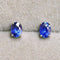 Boucles d'oreilles AITCHES - Boucles d'oreilles saphirs ovales en or blanc 18K 58 Facettes GER1047BL