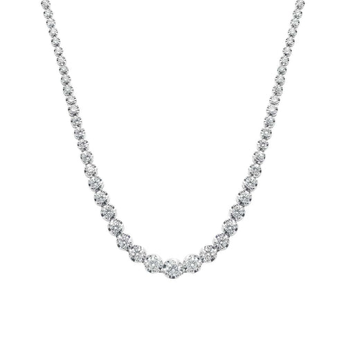 Collier AITCHES - Collier tennis dégradé en or blanc 18K et diamants 58 Facettes GPD1055WG
