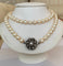 Collier Collier ras-du-cou antique en or jaune 14 k, diamants taille rose et perles 58 Facettes collier