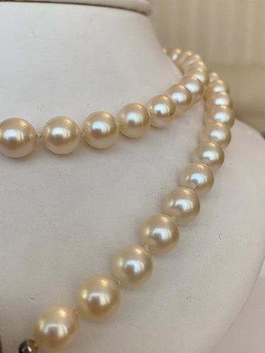 Collier Collier ras-du-cou antique en or jaune 14 k, diamants taille rose et perles 58 Facettes collier