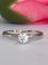 Bague 54 Bague de fiançailles - Solitaire en or blanc 18 kt diamants 58 Facettes ring
