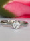 Bague 54 Bague de fiançailles - Solitaire en or blanc 18 kt diamants 58 Facettes ring