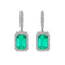 Boucles d'oreilles AITCHES - Boucles d'oreilles pendantes émeraudes et diamants en or blanc 18K 58 Facettes GER1019WG