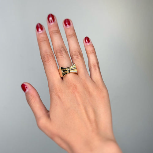 Bague 61 Tank - Bague nœud de papillon en or jaune 58 Facettes 260117R