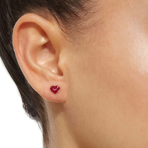 Boucles d'oreilles Ruby by Heart - Boucles d'oreilles en or 18K et rubis 58 Facettes GER1343YG