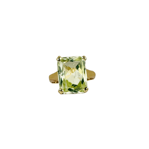 Bague 50 Bague vintage en or jaune et quartz citron 58 Facettes 2603020