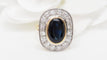 Ring 53,5 Pompadourring i gult guld, Platina, safir och diamanter 58 Facettes 32642