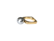 Dinh Van - Anel Esfera em ouro amarelo e hematite 
