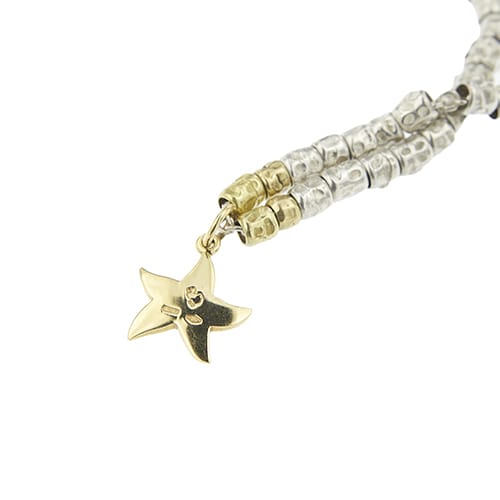 Dodo - Colar estrela-do-mar em Prata e ouro amarelo 58 Facettes 35663