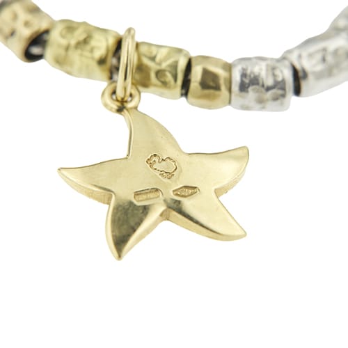 Dodo - Colar estrela-do-mar em Prata e ouro amarelo 58 Facettes 35663