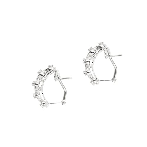 Oorbellen van witgoud met saffieren en diamanten 58 Facettes 40916