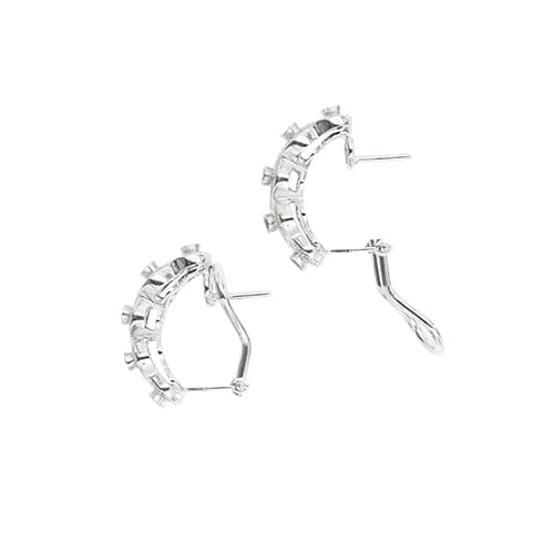 Oorbellen van witgoud met saffieren en diamanten 58 Facettes 40916