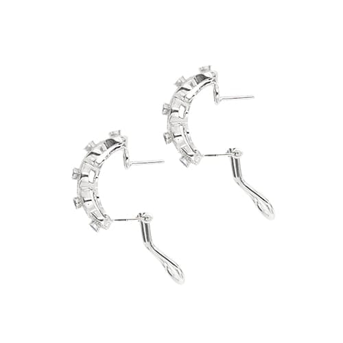 Oorbellen van witgoud met saffieren en diamanten 58 Facettes 40916