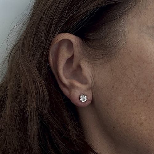 Stiftörhängen i vitt guld och diamanter 0,32 ct 58 Facettes 39409
