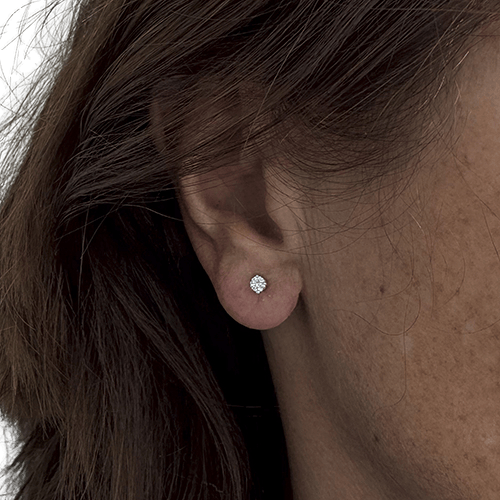 Boucles d'oreilles Boucles d'oreilles puces en or blanc et diamants 0,20 ct 58 Facettes 39411