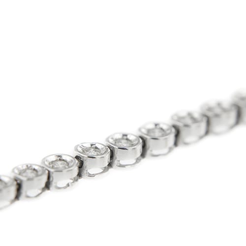 Cipollina tennis bracelet in white gold and 0.90 ct diamonds 58 Facettes 41861