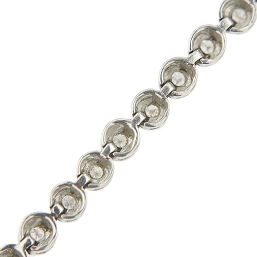 Cipollina tennis bracelet in white gold and 0.90 ct diamonds 58 Facettes 41861