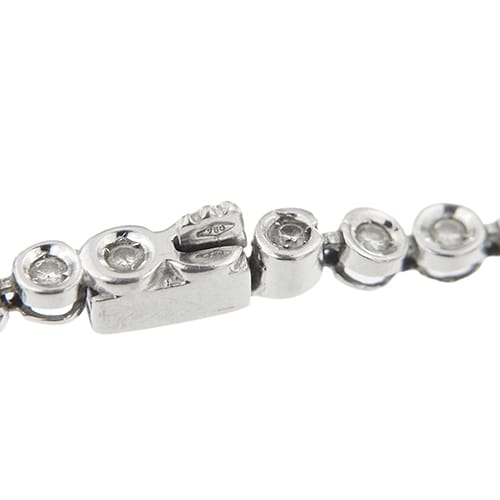 Cipollina tennis bracelet in white gold and 0.90 ct diamonds 58 Facettes 41861