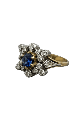 Stjernering fra 1930'erne i 18 karat guld, safir og diamanter 58 Facettes
