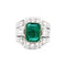 Bague 52 Bague émeraude de Colombie et diamants en platine et or jaune 58 Facettes 35624