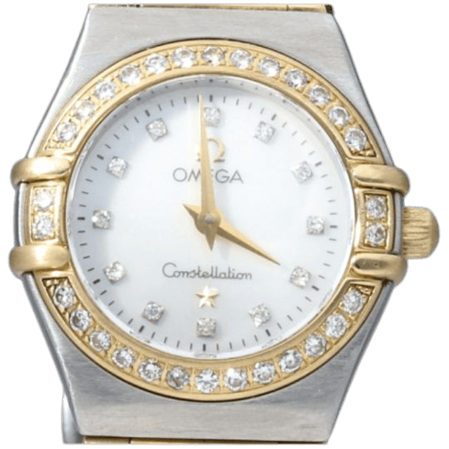 Montre Omega Constellation - Montre Mini quartz en or jaune, acier et diamants 58 Facettes MT45577