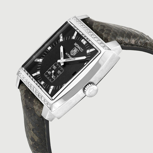TAG Heuer Monaco Watch - Lady Diamonds Watch in steel and diamonds 58 Facettes OC-68802032