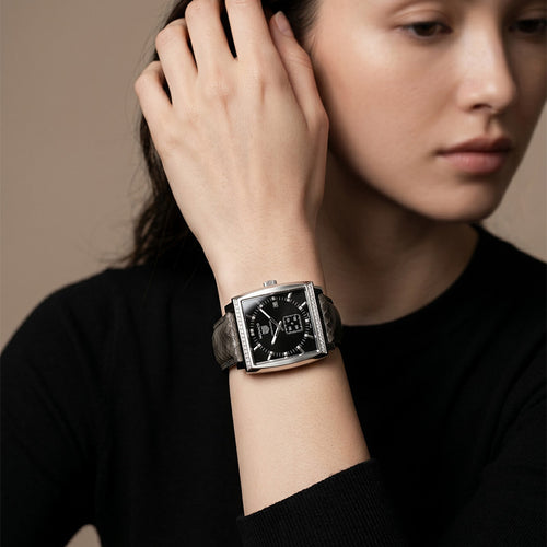 TAG Heuer Monaco Watch - Lady Diamonds Watch in steel and diamonds 58 Facettes OC-68802032