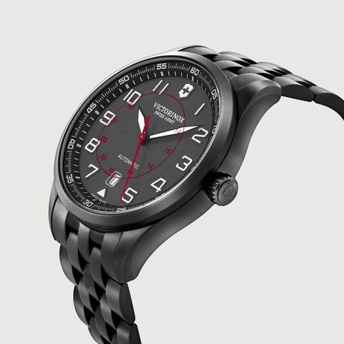 Victorinox Airboss Watch - Black Edition watch in black PVD steel 58 Facettes 68801583