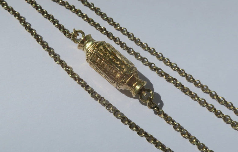 Halsband Regionalt halsband 1800-tal - Jaseron-kedja i 18 karat gult guld 58 Facettes Halsband