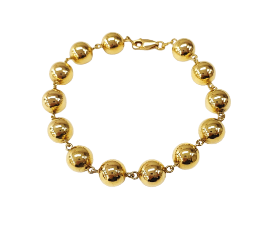 Marseillainen rannekoru 18K kultapalloilla 58 Facettes brac.boul.1932