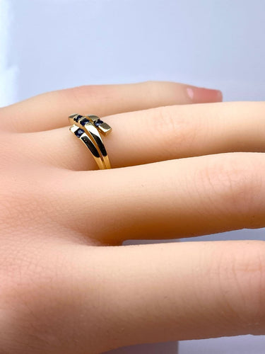Ring 50 Ring in 18-karaats geelgoud en 4 saffieren 58 Facettes AB730