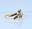 Ring 50 Ring in 18-karaats geelgoud en 4 saffieren 58 Facettes AB730
