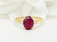 Bague 53 Bague en or jaune avec rubis et diamants 58 Facettes F5072