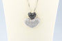 Ketting Dubbele hartketting in 18K witgoud en diamanten 58 Facettes CLDIAMBLACK-107