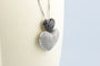 Ketting Dubbele hartketting in 18K witgoud en diamanten 58 Facettes CLDIAMBLACK-107