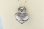 Ketting Dubbele hartketting in 18K witgoud en diamanten 58 Facettes CLDIAMBLACK-107