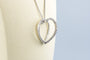 Naszyjnik Naszyjnik z sercem z białego złota 18K i diamentami 58 Facettes CL53500093-107