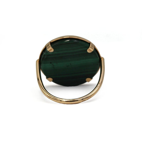 Ring 52 Ginette NY Ever - Disc-Ring aus Roségold und Malachit 58 Facettes 260131R