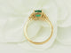 Anel 56 Anel esmeralda 2 ct em ouro amarelo 18 kt e diamantes 58 Facettes F5069
